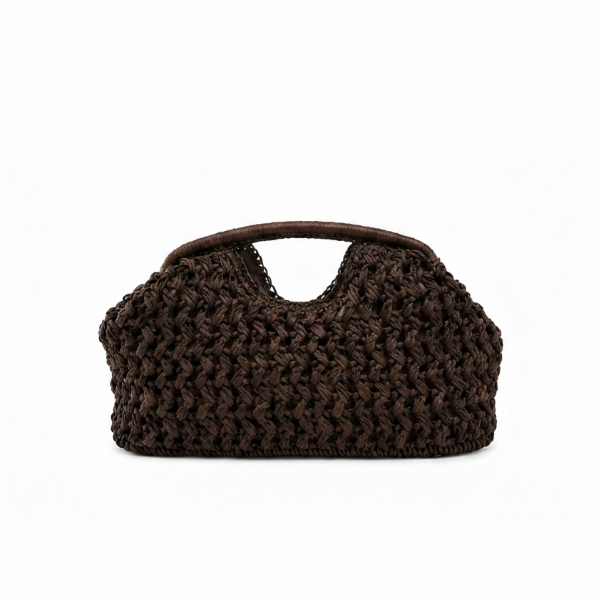 Bolso paja choco