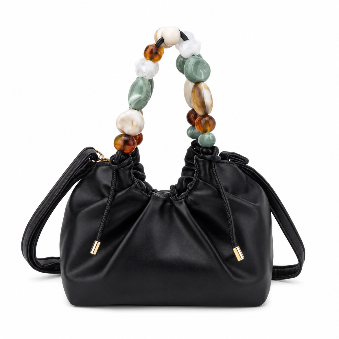 Bolso abalorios negro