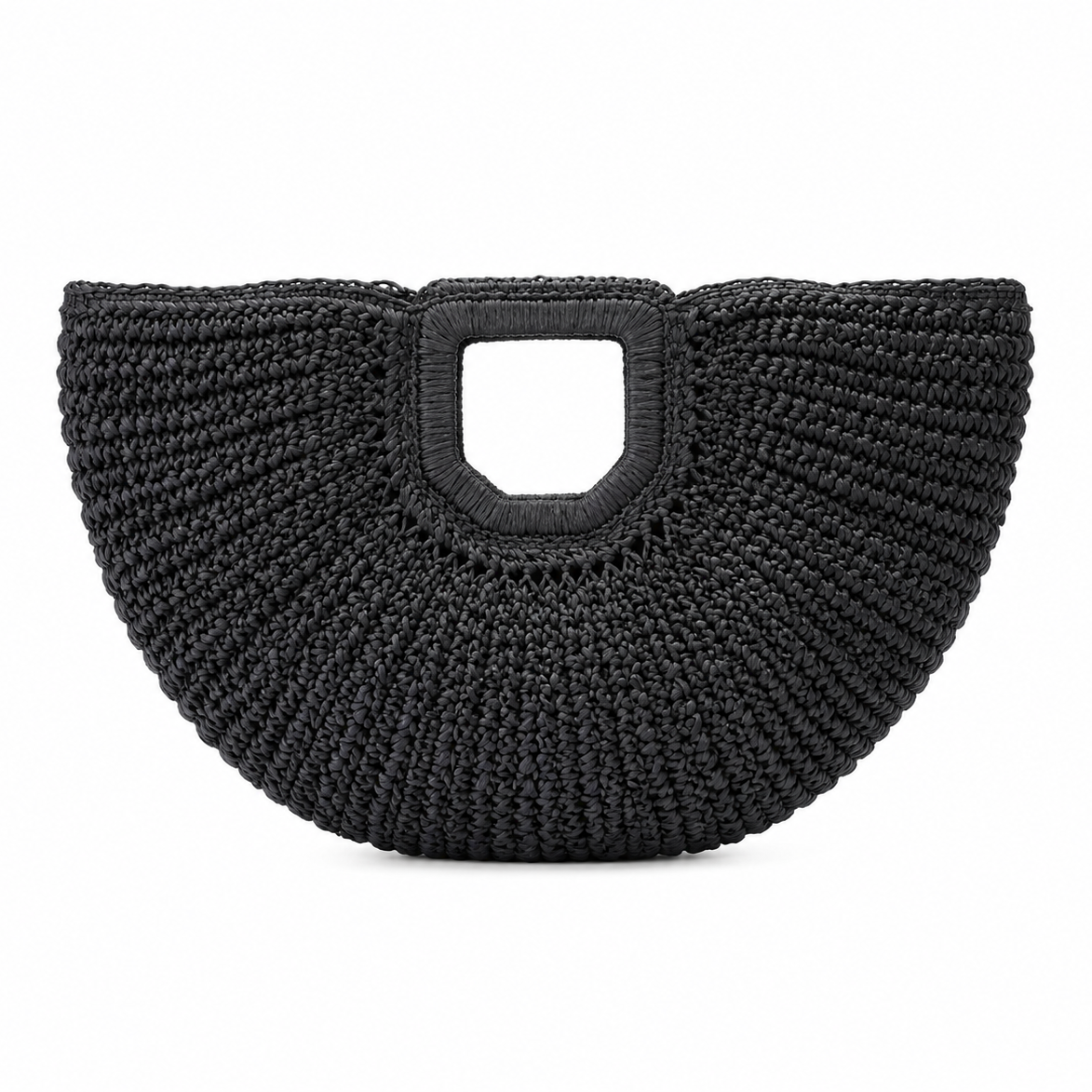 Bolso media luna gris