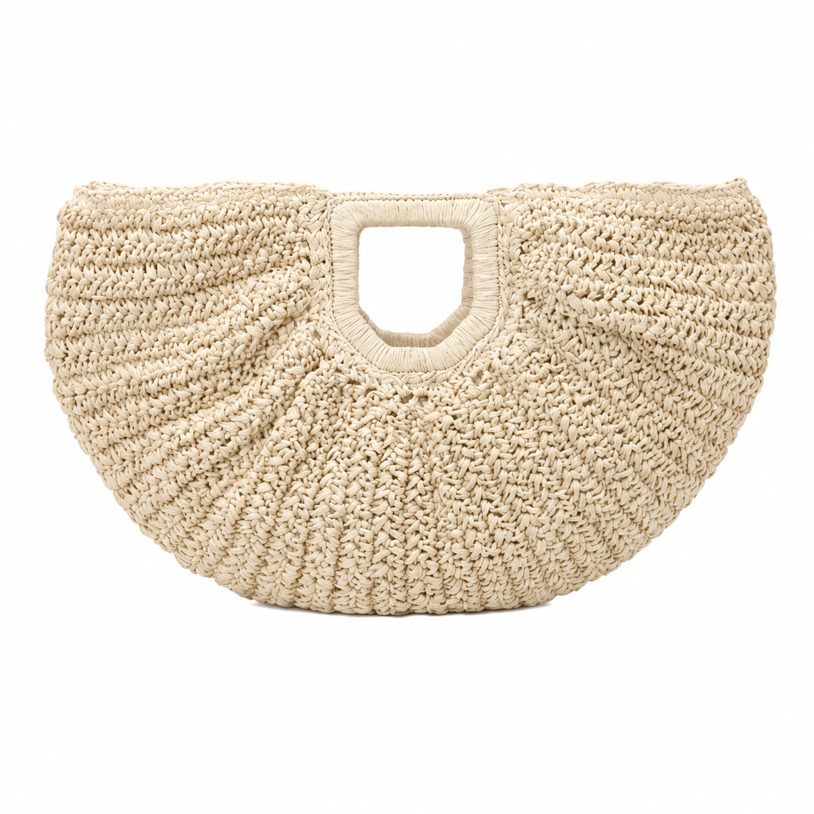 Bolso media luna beige