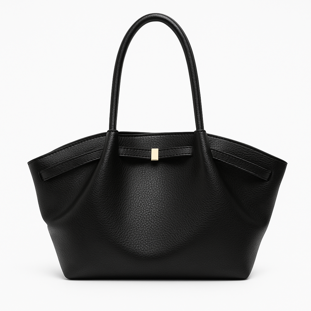 Bolso Tote Negro Piel